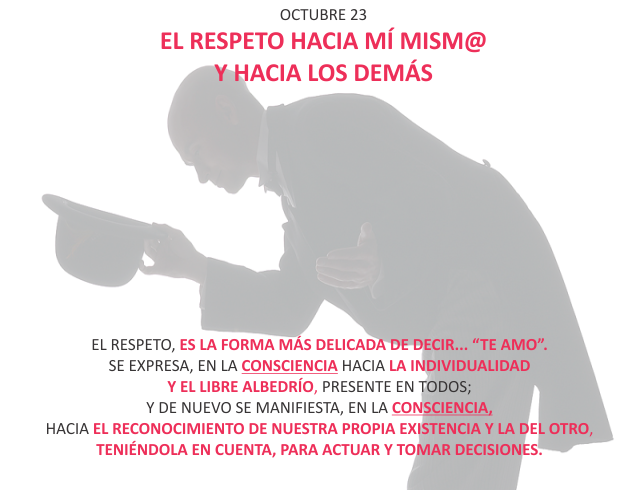 El respeto hacia mí mism@ y hacia los demás